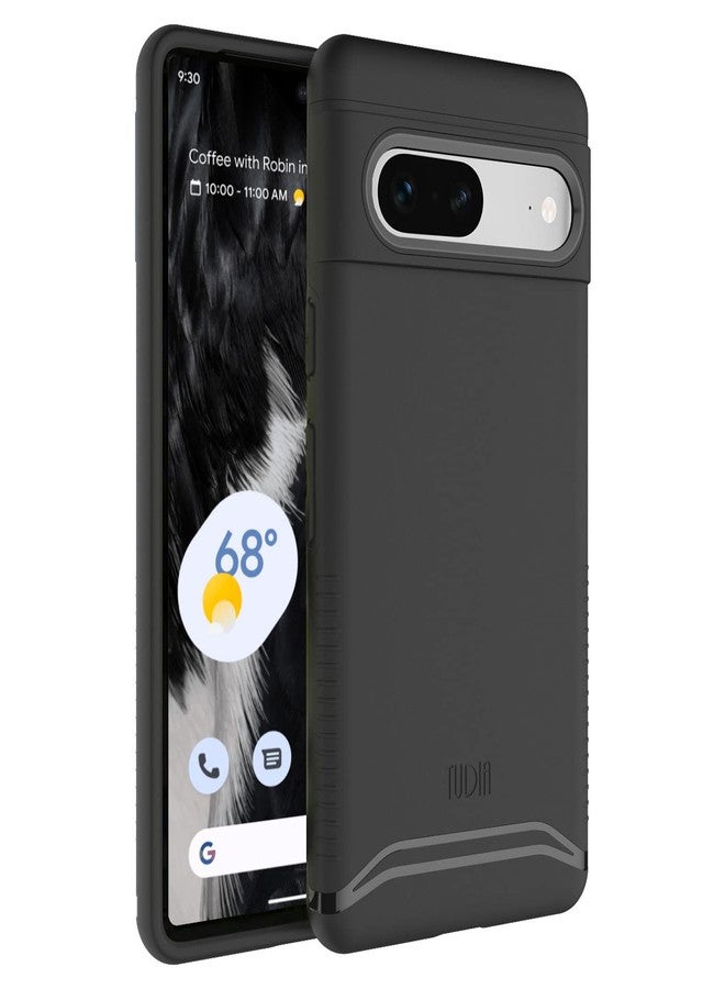 توديا جراب TUDIA Merge [بمواصفات عسكرية] مصمم خصيصًا لهاتف Google Pixel 7 (2022) - جراب حماية متين مزدوج الطبقات مقاوم للصدمات لهاتف Pixel 7 - أسود مطفي - Image 1